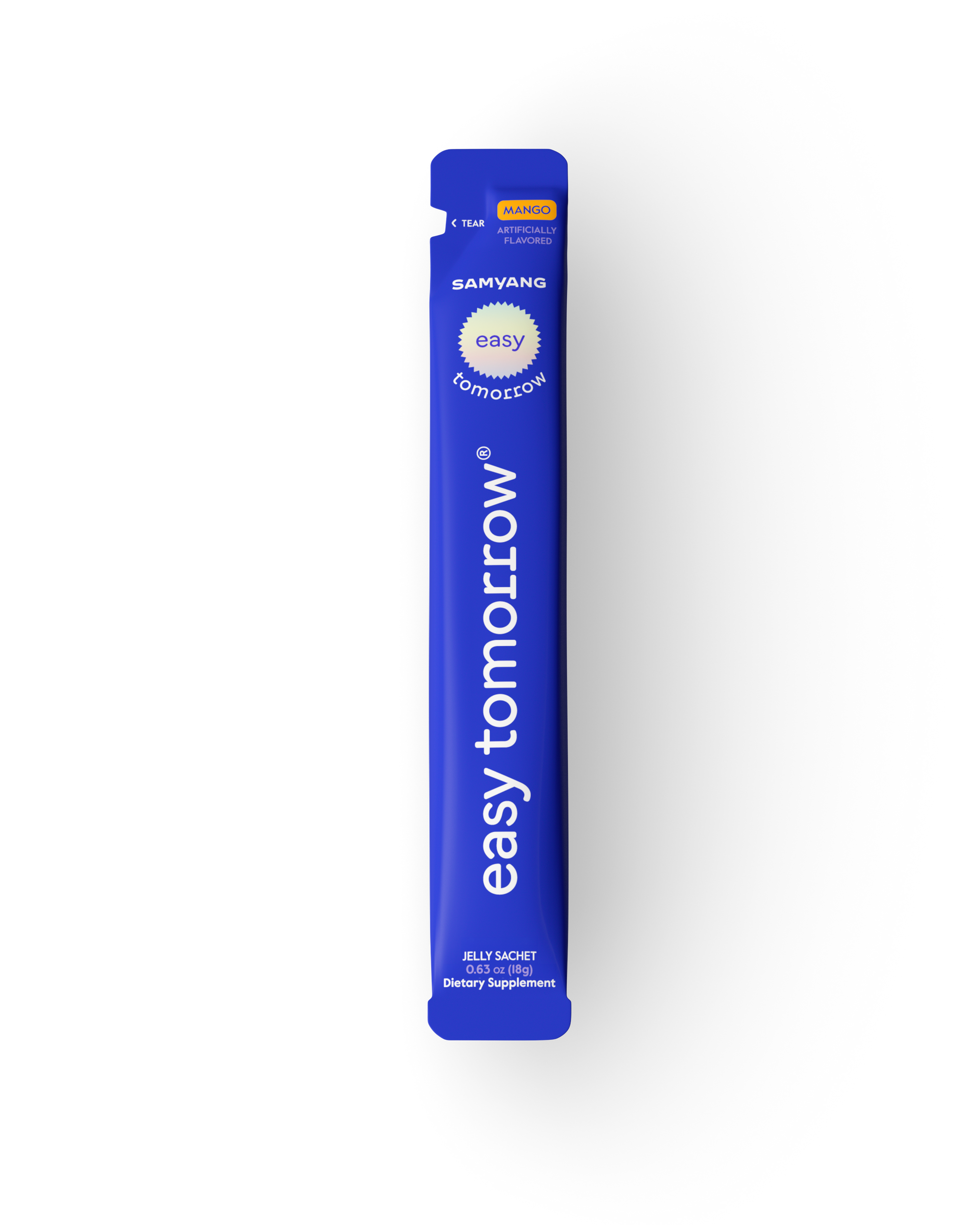 Easy Tomorrow mango-flavored jelly stick packaging